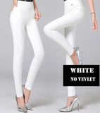 Winter Thick Warm Cashmere High Waist Black pencil Pants Women High Elastic Skinny Stretchy Ladies Trousers woman
