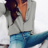 Irregular Solid Color V-neck Sexy Breasted