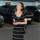 New Small Fragrant Wind Hit The Striped Sling Dress Female Summer Slimming Temperament Casual