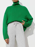 Color High Collar Sweater New Comfortable Loose Temperament Pullover In Autumn Winter 2022 Oversized Sweater Women