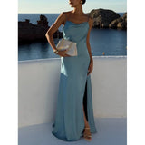 Temperament Sexy Solid Color Splicing Tie With Body Slings Long