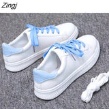 Women Sneakers Leather Shoes Spring Casual Flats Sneakers Female New Fashion Comfort White