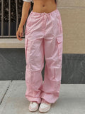 Drawstring Y2K Baggy Cargo Pants- Outfit