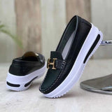 2025 New Pine Cream Bottom Round Head Solid Single Shoes Light Mouth Pedal Thick Sole Single Shoe