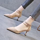 Zingj New Simple Sexy Nightclub Stiletto Shallow Mouth Pointed Out A Word With Single