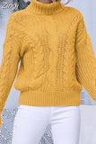 Autumn Winter Women Turtleneck Sweater Loose Short Elegant Warm Knitted Pullovers Fashion Solid Tops Knitwear