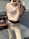 Xixi 2025 Autumn New White Standard Temperament Wool Solid Color Short-Sleeved Knitted Top Does Not Contain