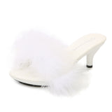 Three-Dimensional Flowers Slippers Summer Transparent Sandals Beach Shoes Thin High Heels Walk Show Crystal Party Women