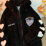 White Summer Outfits Kawaii Clothes Y2K Oversized Zipper Korean Style Long Sleeve Couple Sweatshirts Hoodies Women