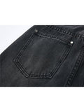 Chic Jeans Women High Waist Straight Denim Pants Baggy Vintage Women Washed Black Casual All-Match Female Trousers