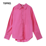 2021 Women 100% Cotton Shirts Office Lady Long Sleeve Blouse Single Breasted Chic Chemise