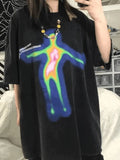 Short Sleeve Alien Print Tee- Outfit