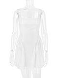 Backless Bow Mini Dress-Outfit