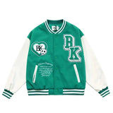 Flocking Embroidered Jackets Coats Men's Street Hip-Hop Trend High Quality Padded Baseball Uniform Unisex Stitching