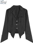 Women Shirts Black Turn-down Collar Long Sleeve Loose Vintage Blouses Female Elegant Office Ladies Chic Jacquard Tunic Shirt