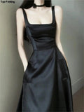 Elegant White Wedding Dancing Parties Dresses Women Fashion Sleeveless Black Formal Occasion Vestidos Summer