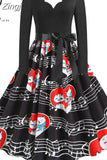 Women Plaid Print Winter Dress Black Long Sleeve Vintage Christmas Party Pin up Rockabilly Dress Robe Femme