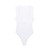 2023 Black Body Woman Square Neck Sexy Lingerie For Women Body Sleeveless Bodysuit Women Wide Straps Bodycon Summer