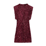 Women's Explosion Design Design Slender Sleeveless Slender Shoulder Slid