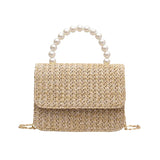 Straw Pearl Cross Body BagOutfit
