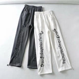 Embroidery Female Student Gothic Sports Trousers Korean Version of Harajuku Loose Drawstring Leisure Fashion Women