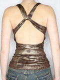 Leopard Print BacklessTank Top- Outfit