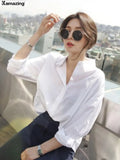 Lady Blouses Shirts Women Fashion Casual Tops Female Long Sleeve OL Style Shirt Simple