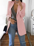 New Fashion Women's Casual Suit Set Multi-color Lapel Slim Cardigan Temperament Commuting Solid Color Suit Coat