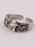 Vintage Mushroom Star Relief Ring- Outfit