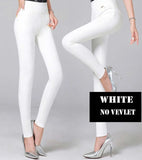 Women Winter Warm women's pants Velvet Thick Trousers High Waist Elastic Mother Stretch pencil Pants clothes 5XL