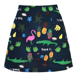 Harajuku A Line Skirt Beach Women Summer Runway Floral Printed Western Girl Y2K Punk Ladies 50s Party Mini