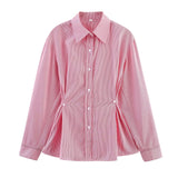 2025 New Women's Waist Button Decoration Waist Trim Long-Sleeved