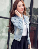 Embroidered Girl Short Loose Denim Women Jeans Autumn Jacket Coat Female Chaqueta Mujer Streetwear Large Sizes