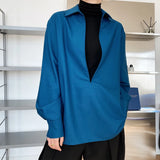 2021 Spring New V Neck Shirt Women's Solid Full Sleeve Loose Tops Ladies Casual Pullover Shirts Fashion