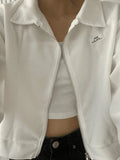 Cropped Zip-Up Jacket- Outfit