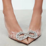 Brand ZAR 2022 Summer New Rhinestones Fashion Pointed Toe High Heels Sexy Outer Wear Muller Sandals Slippers Pumps Women