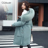-30 Degrees Women Jacket Long Parkas Female Coat Winter Warm Removable Fur Lining Hooded Winter Jacket Women