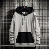 Hoodie Man Youth Autumn and Winter Models Korean Version of The Original Personality Stitching Letter Printing Hooded