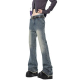 Back Star Patchwork Flare JeansOutfit
