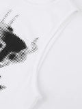 Pixel Robot Star White Cropped Tank Top- Outfit