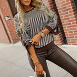Hollow T-Shirt Lace Splicing Long Sleeve