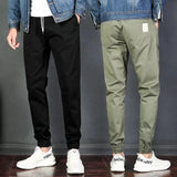 Men's casual pants nine-point pants men's cotton Korean version of loose feet harem pants overalls trousers for