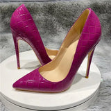 PU Leather Pumps For Women Pointed Toe Thin High Heels Gladiator Woman Party Office Dress QP117