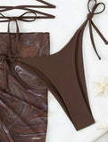 three-piece bikini swimsuit with