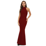 New Summer Women Halter Bandage Dress Sexy Sleeveless Backless Club Celebrity Evening Female Party Maxi Dress