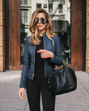 2020 Spring Autumn Fashion Stand Button Women's Jackets Casual Bodycon Solid Long Sleeve Zipper Lady Pilot Jackets