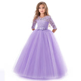 Unicorn Cosplay Girl Dress Party Elegant Flower Lace Long Tutu Formal Ball Gown Princess Baby Dresses 5 7 8 12 14