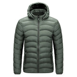Color Parka Coat Men\'s Winter New Style Hooded Jacket Warm and Lightweight Splicing Parka Coat Jacket