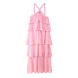 Women's Summer Three-Dimensional Flower Decoration Chiffon Sling
