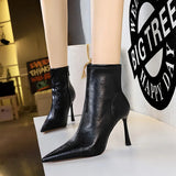 Zingj Vintage Banquet Ankle Boots Winter Side Zipper Short Leg Boots Women's